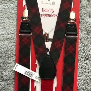 Christmas Plaid suspenders